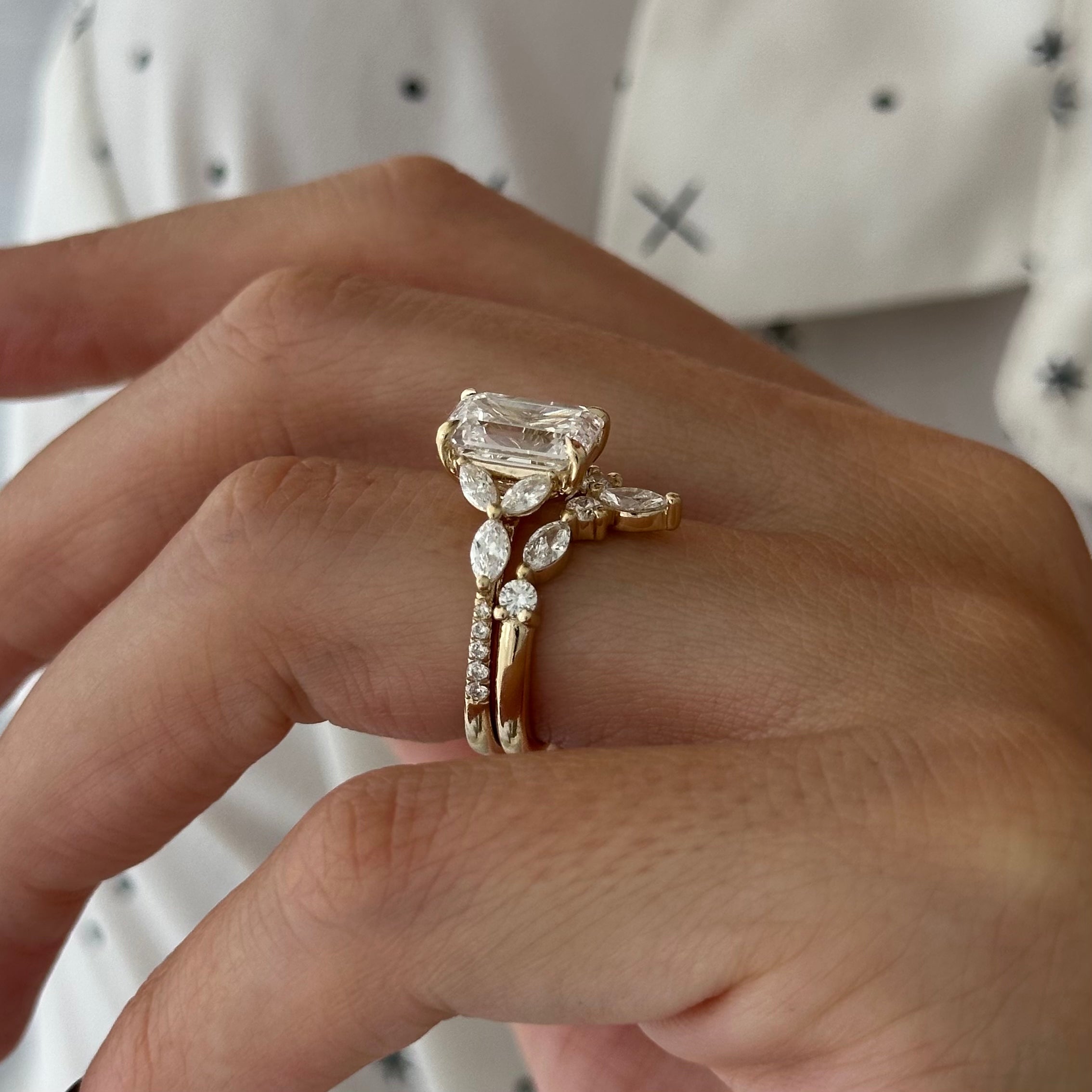 [C_SIZE] [C_Shape] [Style] Lab Grown Diamond Bridal Ring Set