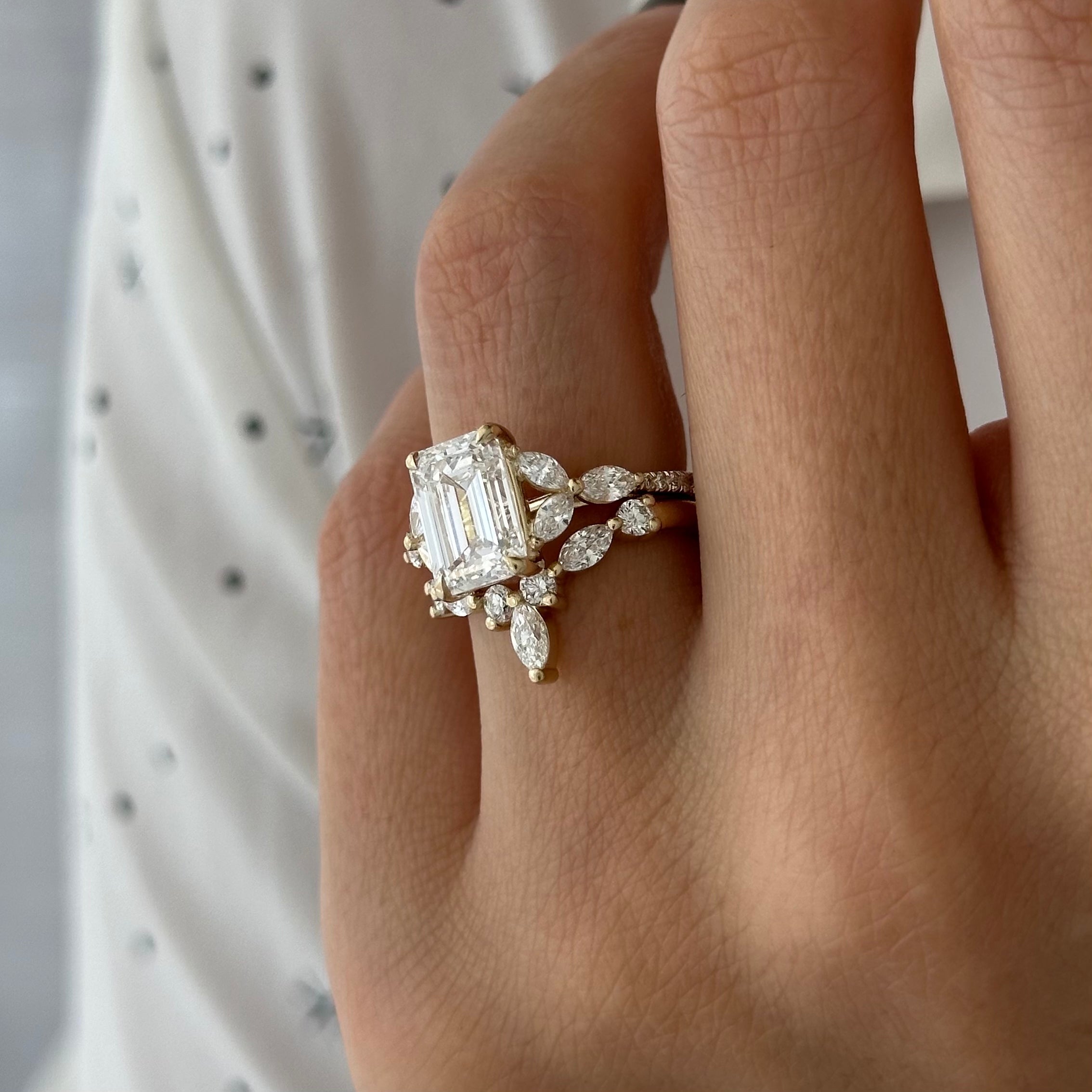 [C_SIZE] [C_Shape] [Style] Lab Grown Diamond Bridal Ring Set