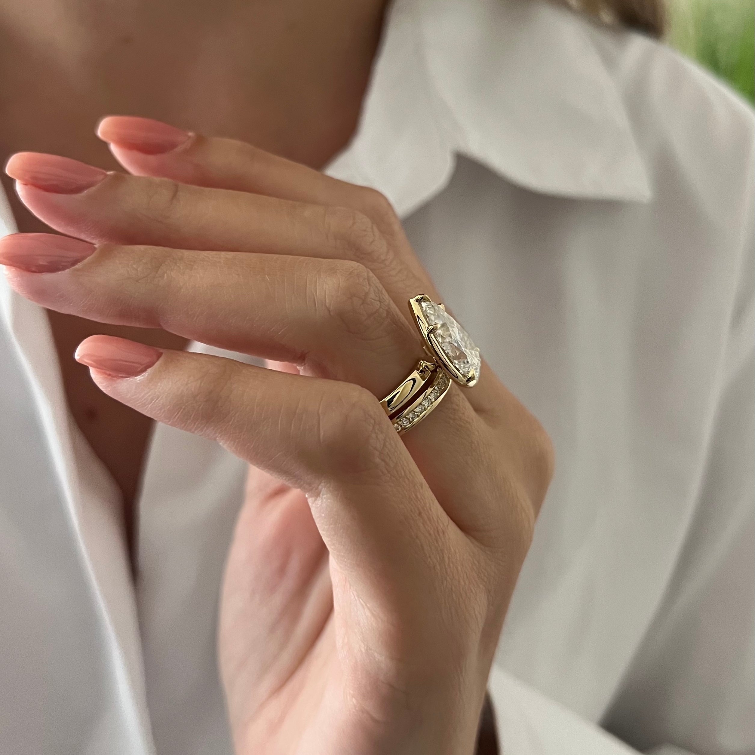 [C_SIZE] [C_Shape] [Style] Lab Grown Diamond Bridal Ring Set