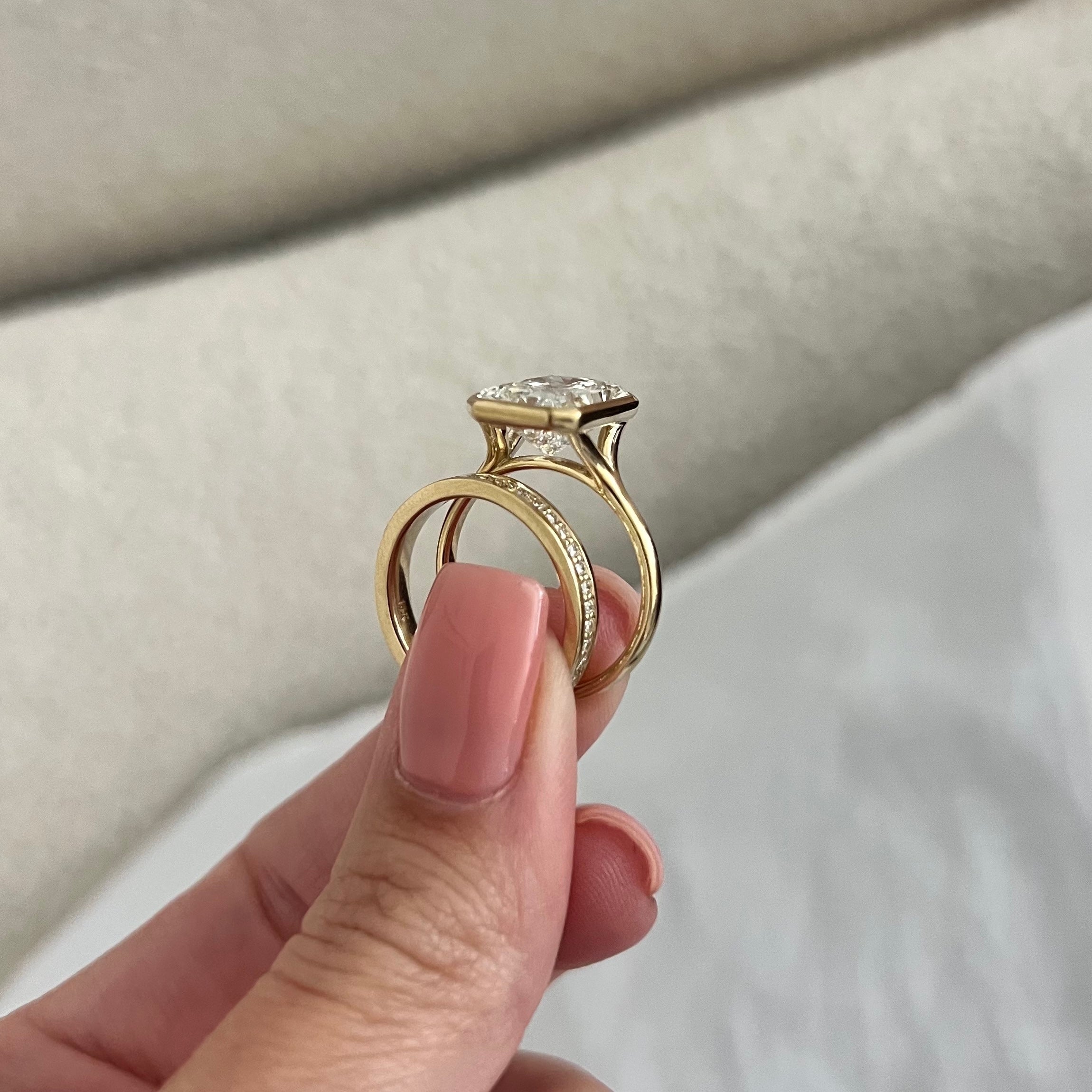 [C_SIZE] [C_Shape] [Style] Lab Grown Diamond Bridal Ring Set