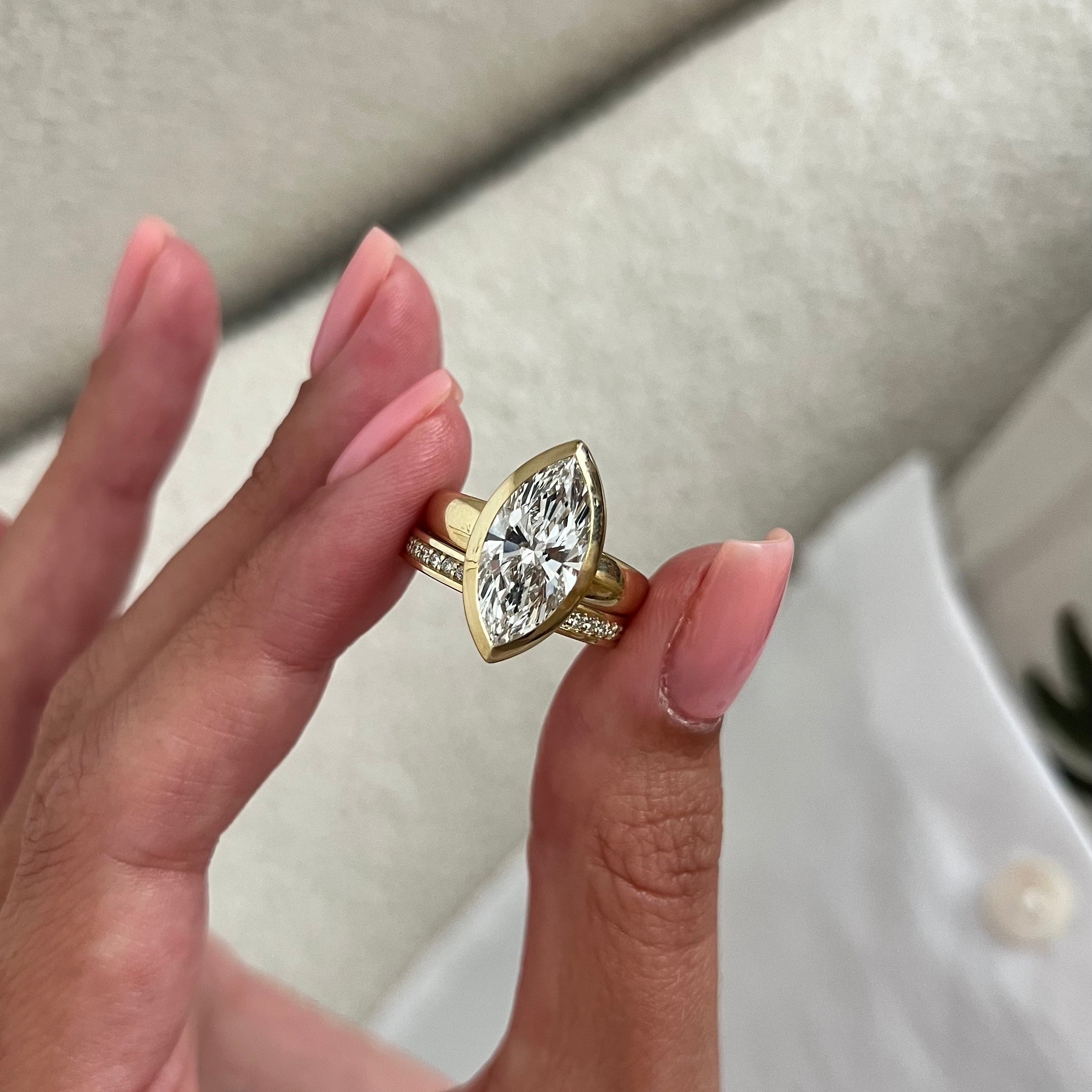 [C_SIZE] [C_Shape] [Style] Lab Grown Diamond Bridal Ring Set