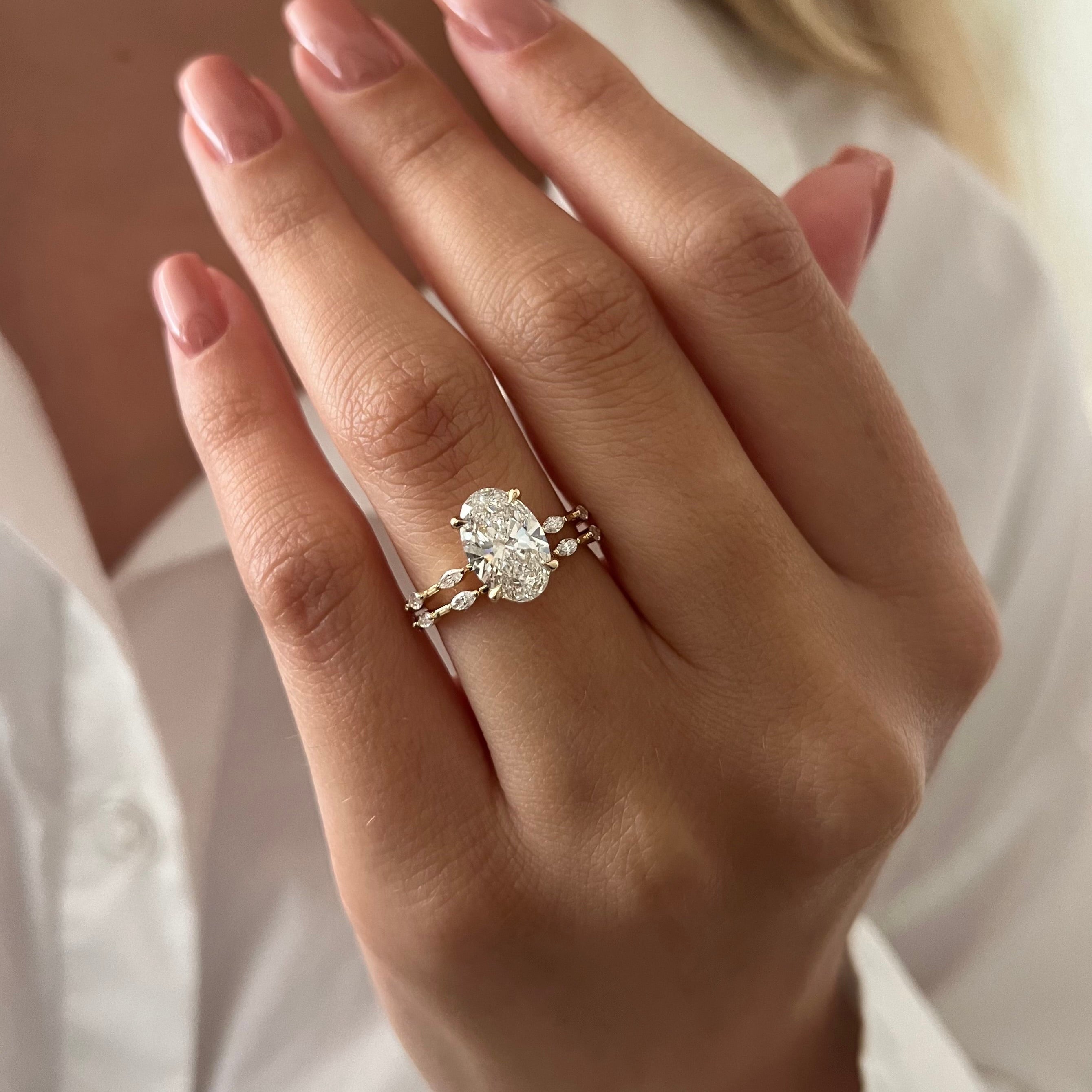 [C_SIZE] [C_Shape] [Style] Lab Grown Diamond Bridal Ring Set