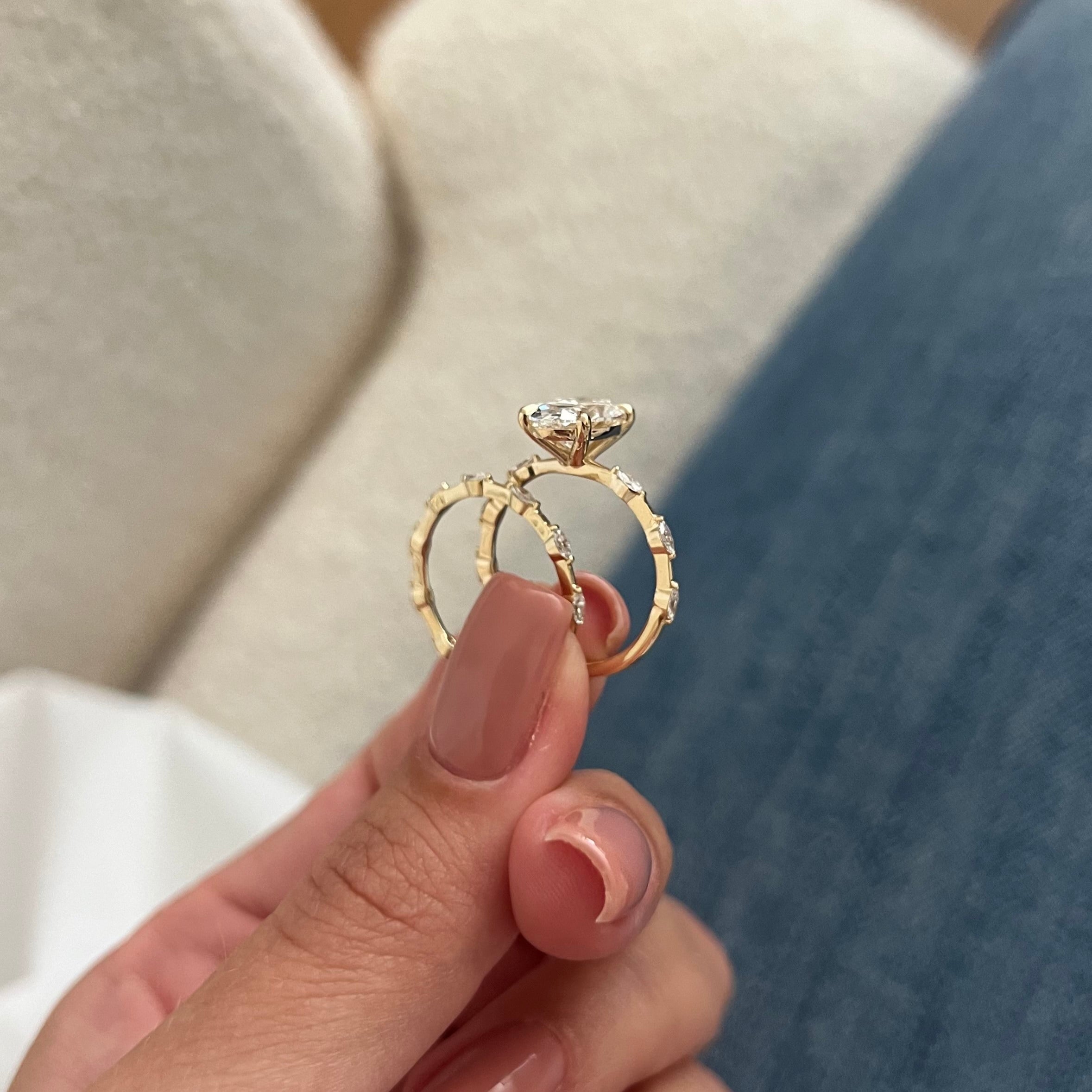 [C_SIZE] [C_Shape] [Style] Lab Grown Diamond Bridal Ring Set