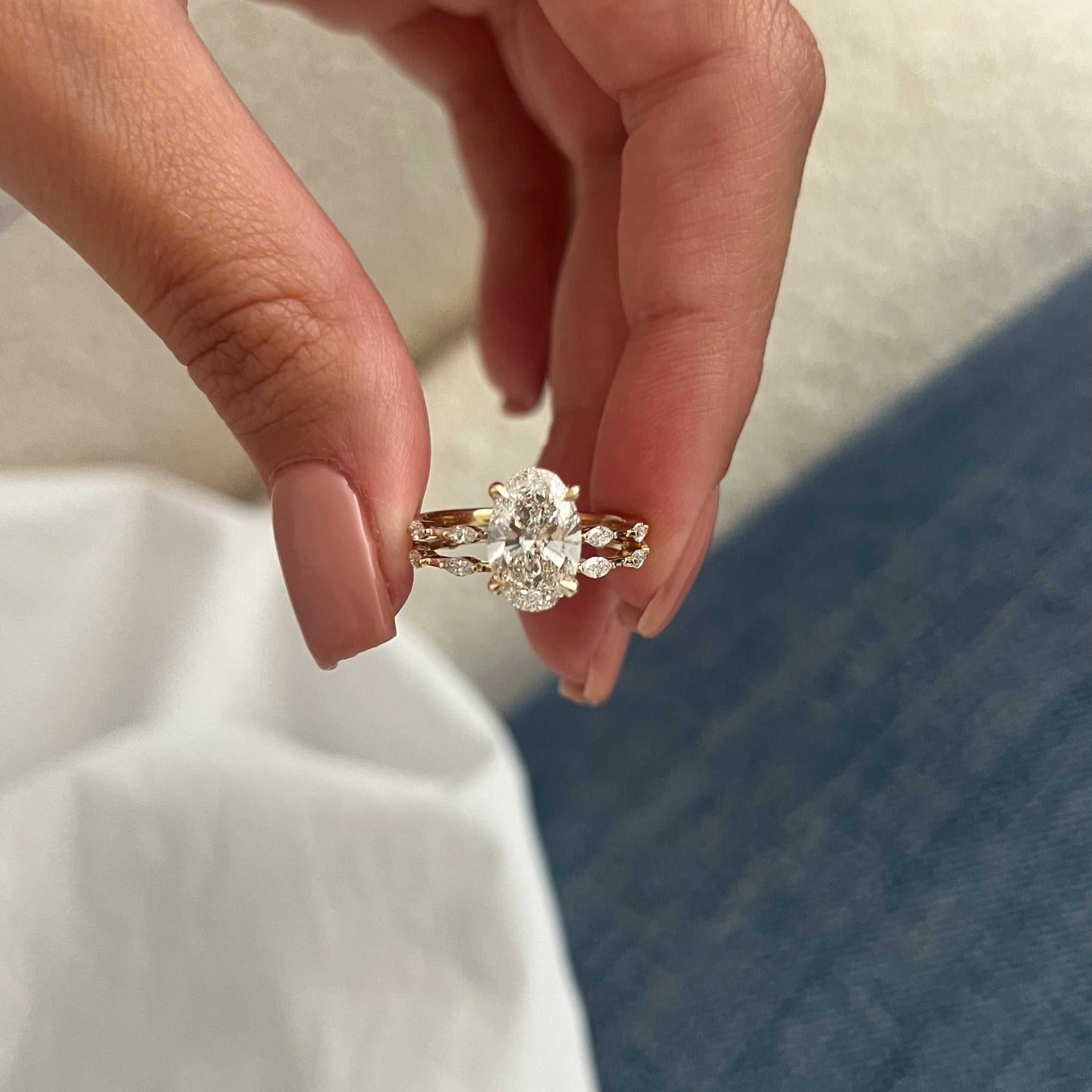 [C_SIZE] [C_Shape] [Style] Lab Grown Diamond Bridal Ring Set