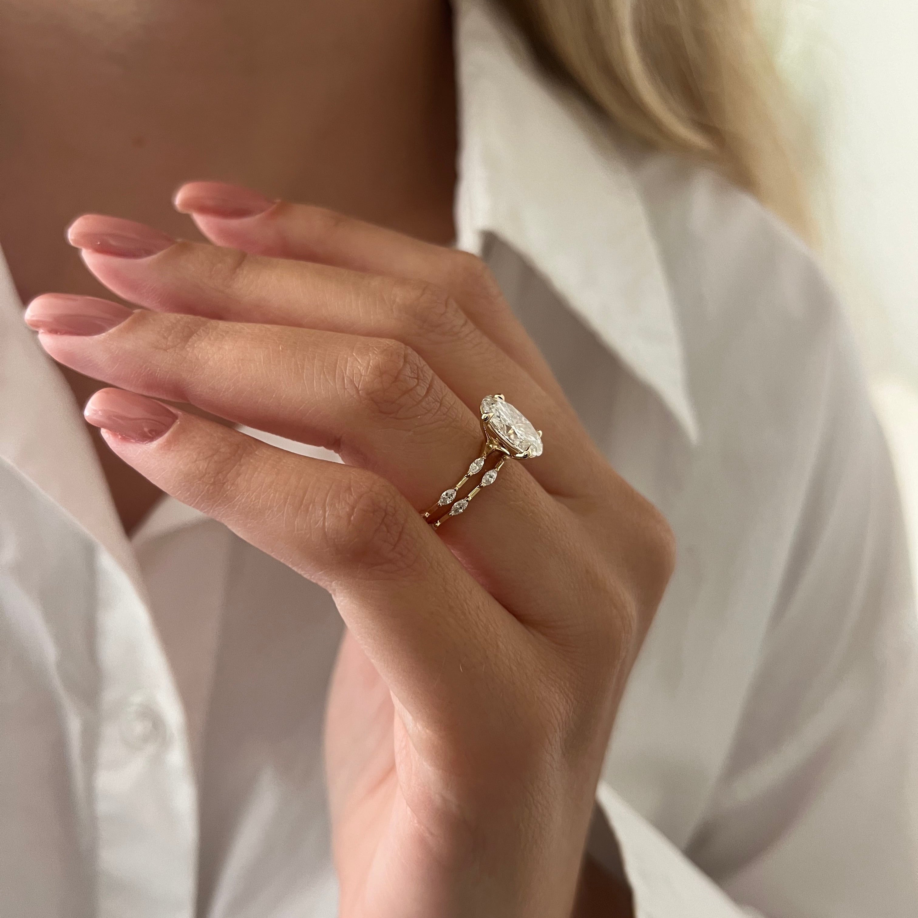 [C_SIZE] [C_Shape] [Style] Lab Grown Diamond Bridal Ring Set