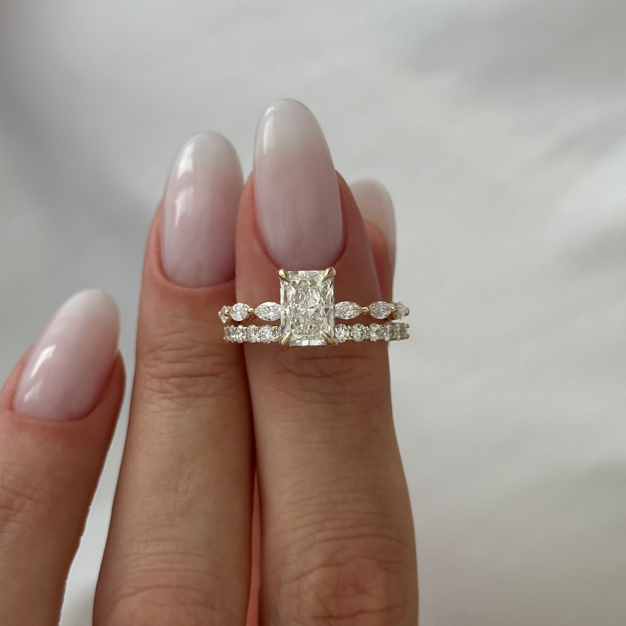 [C_SIZE] [C_Shape] [Style] Lab Grown Diamond Bridal Ring Set