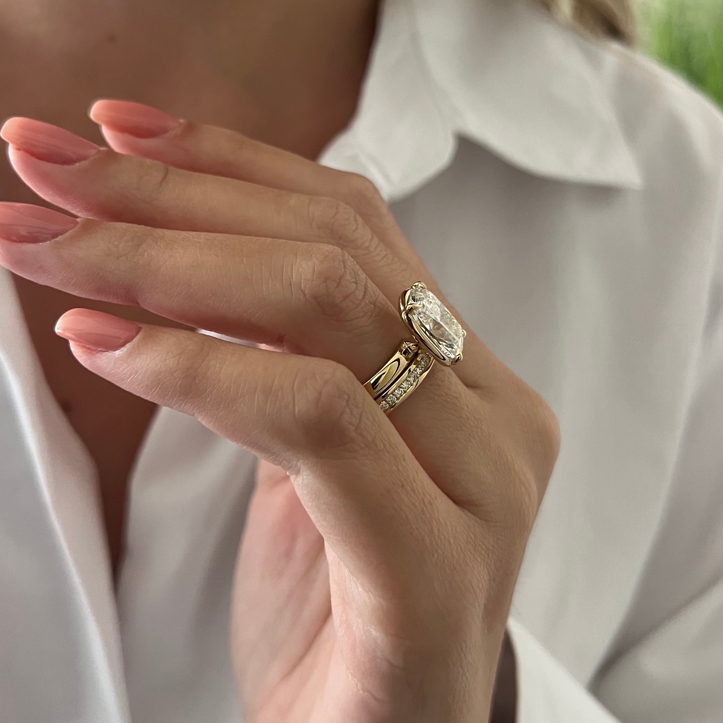 [C_SIZE] [C_Shape] [Style] Lab Grown Diamond Bridal Ring Set