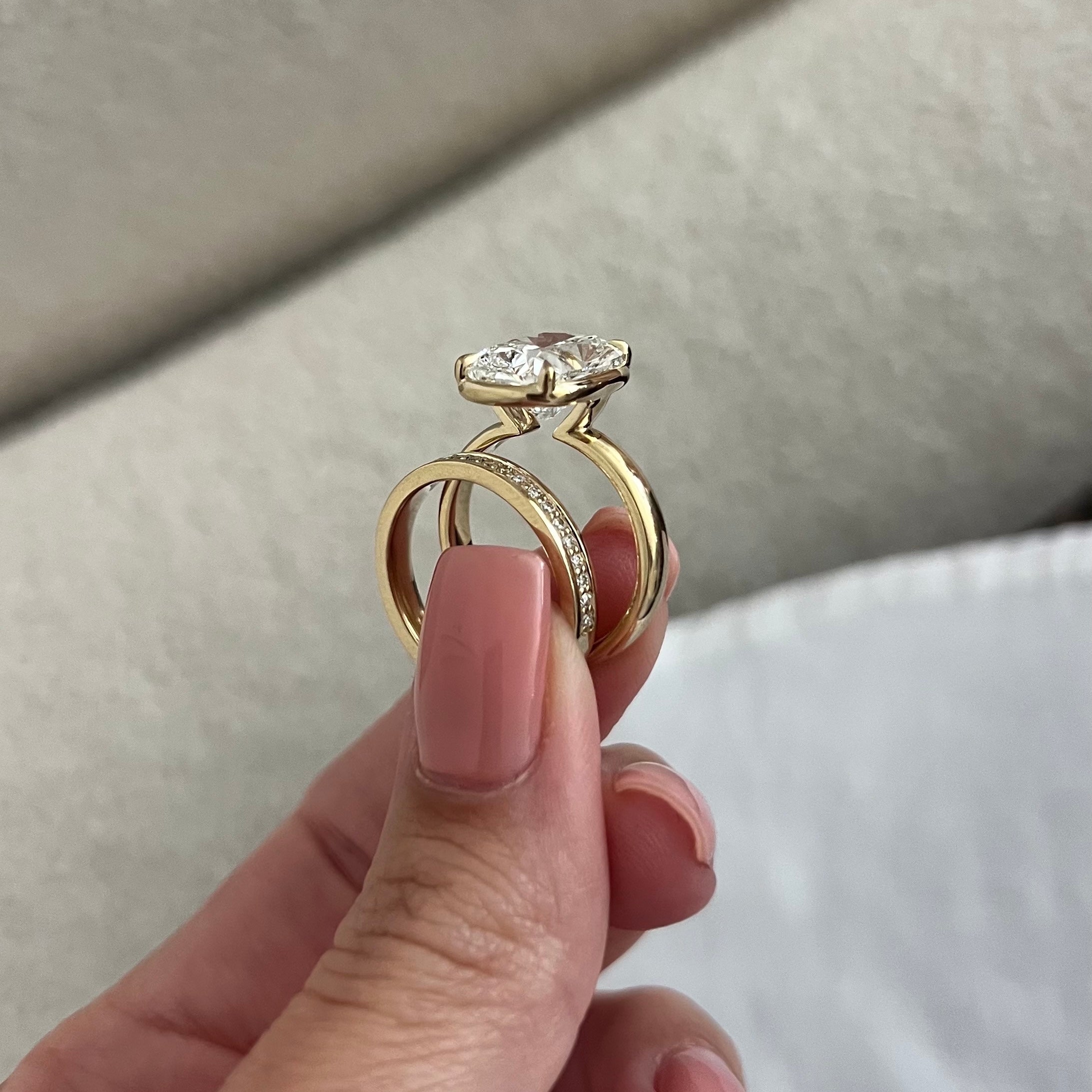 [C_SIZE] [C_Shape] [Style] Lab Grown Diamond Bridal Ring Set