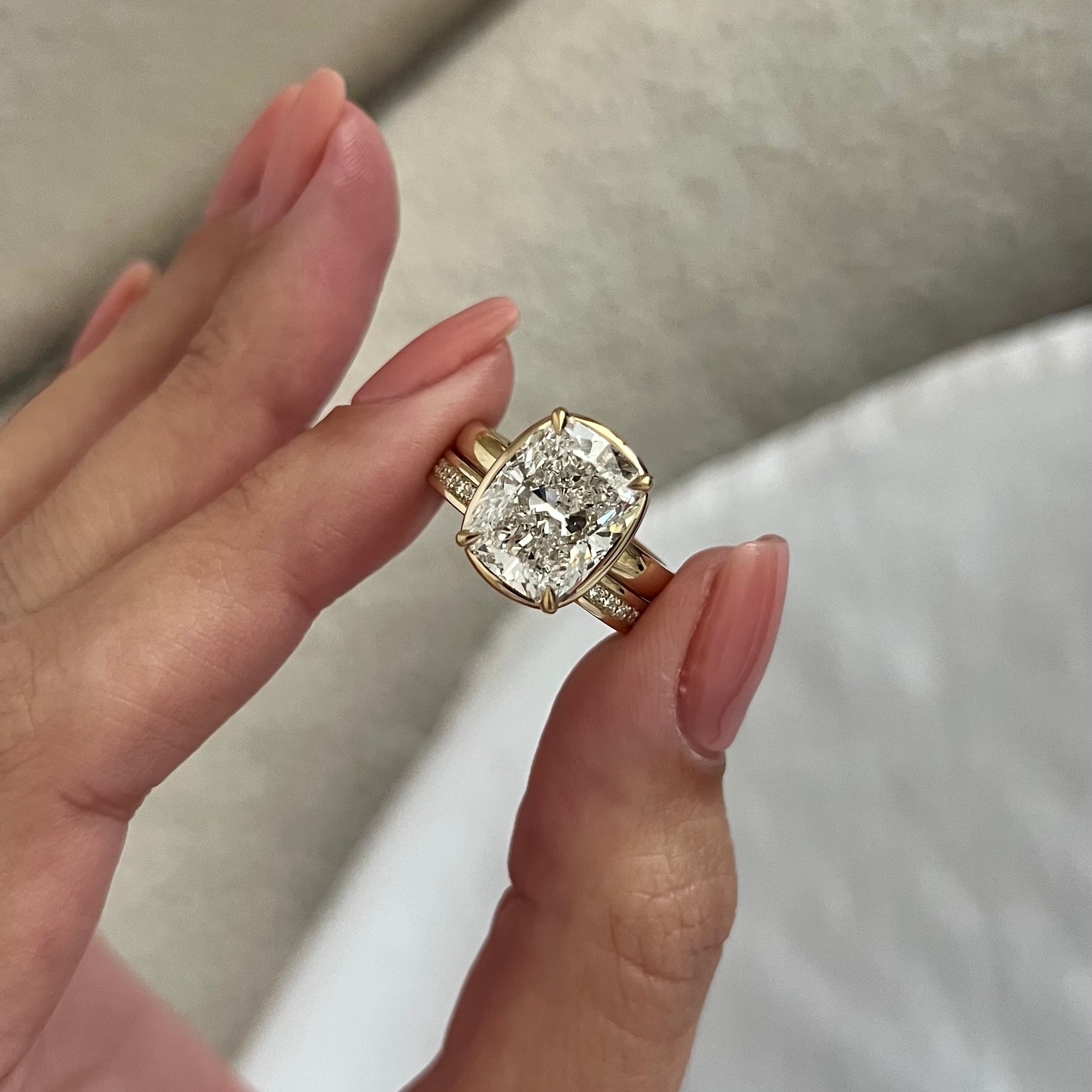 [C_SIZE] [C_Shape] [Style] Lab Grown Diamond Bridal Ring Set