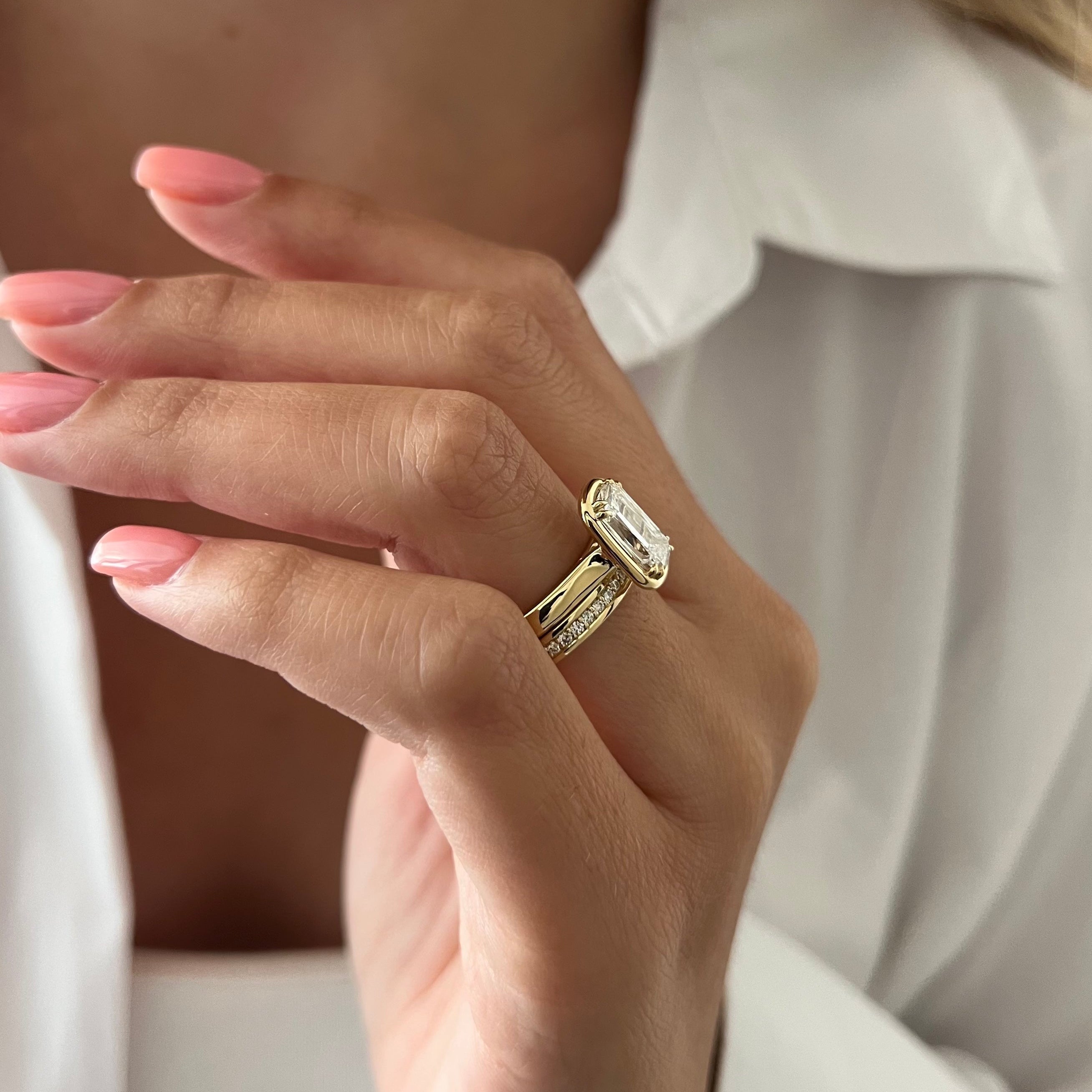 [C_SIZE] [C_Shape] [Style] Lab Grown Diamond Bridal Ring Set