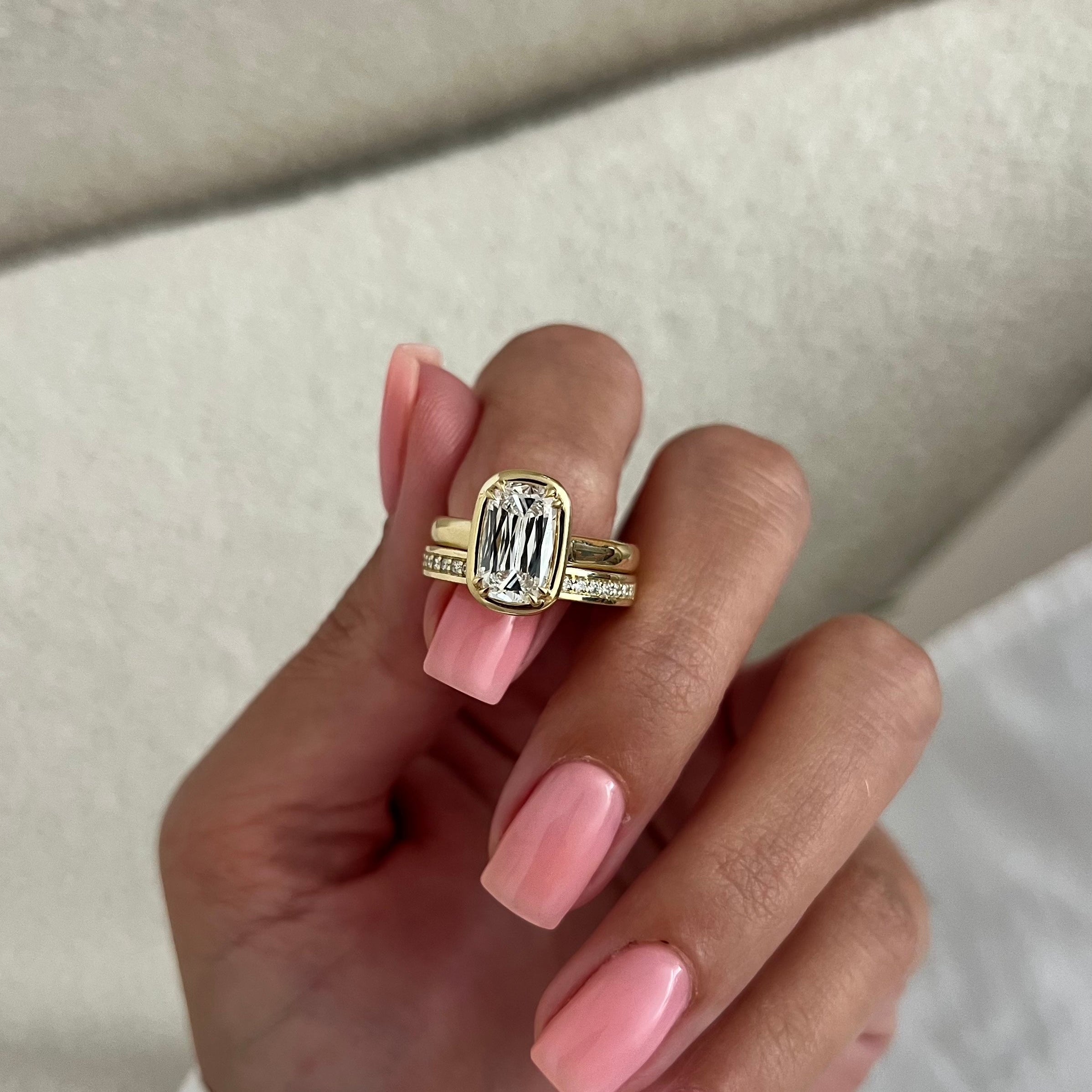 [C_SIZE] [C_Shape] [Style] Lab Grown Diamond Bridal Ring Set