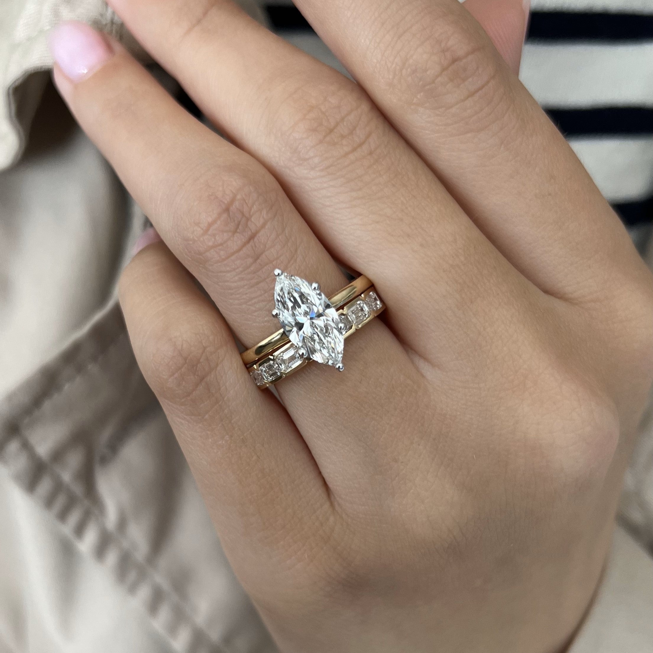 [C_SIZE] [C_Shape] [Style] Lab Grown Diamond Bridal Ring Set