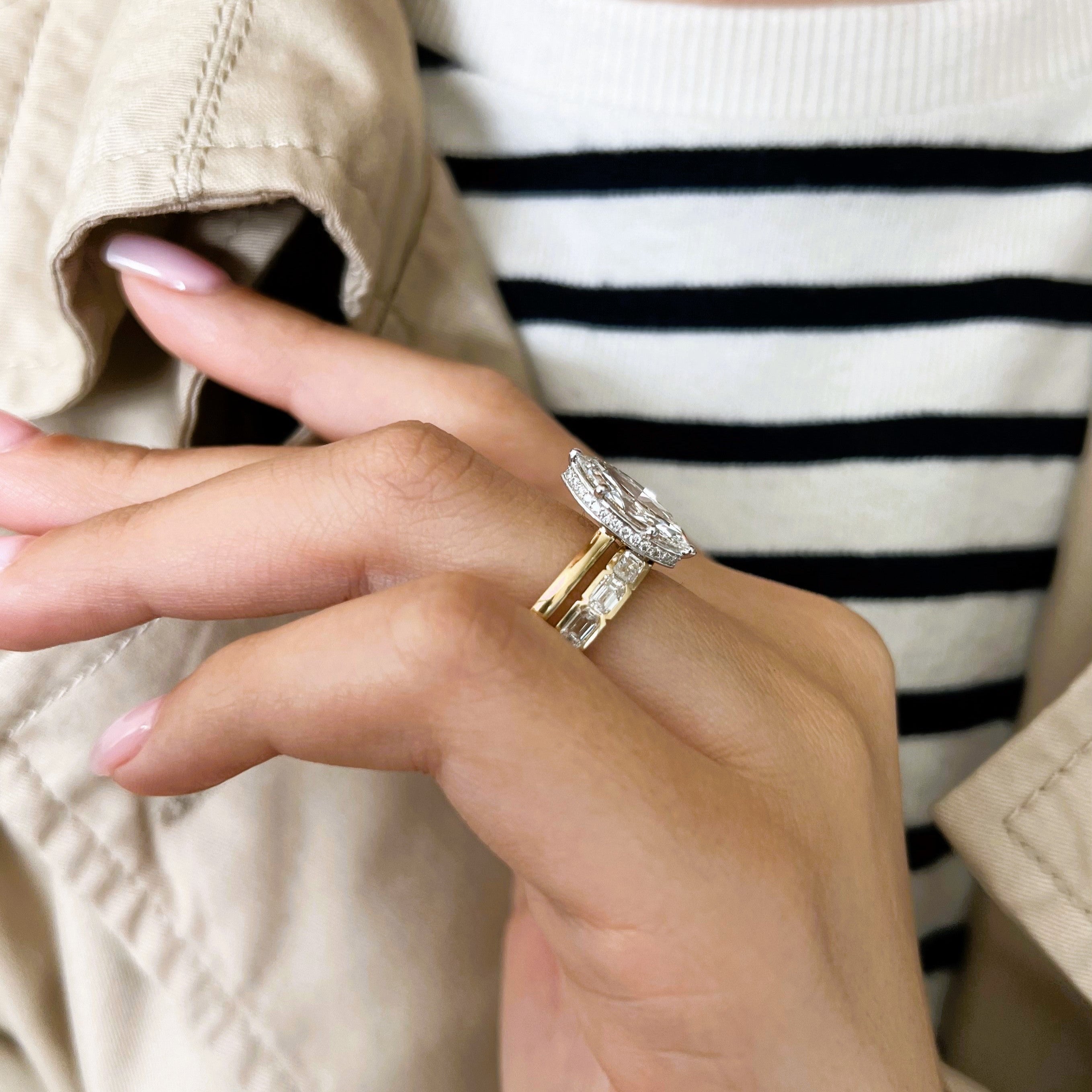 [C_SIZE] [C_Shape] [Style] Lab Grown Diamond Bridal Ring Set
