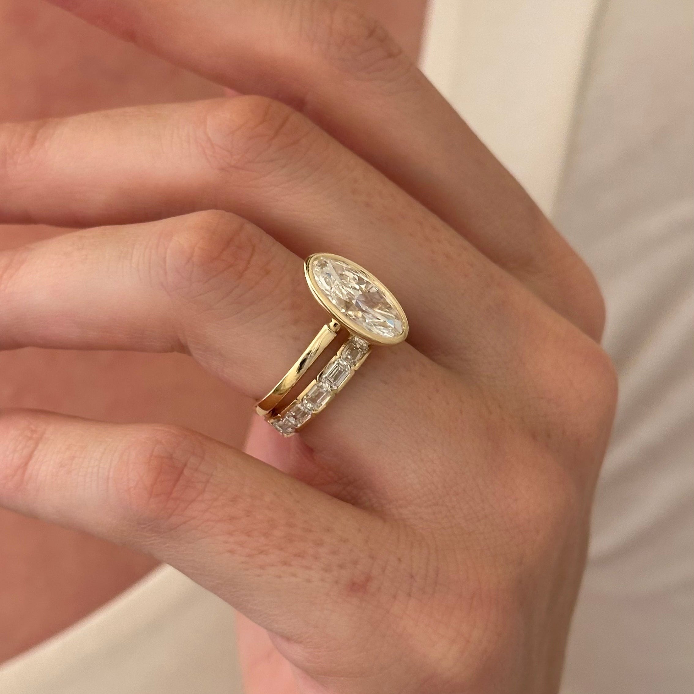 [C_SIZE] [C_Shape] [Style] Lab Grown Diamond Bridal Ring Set