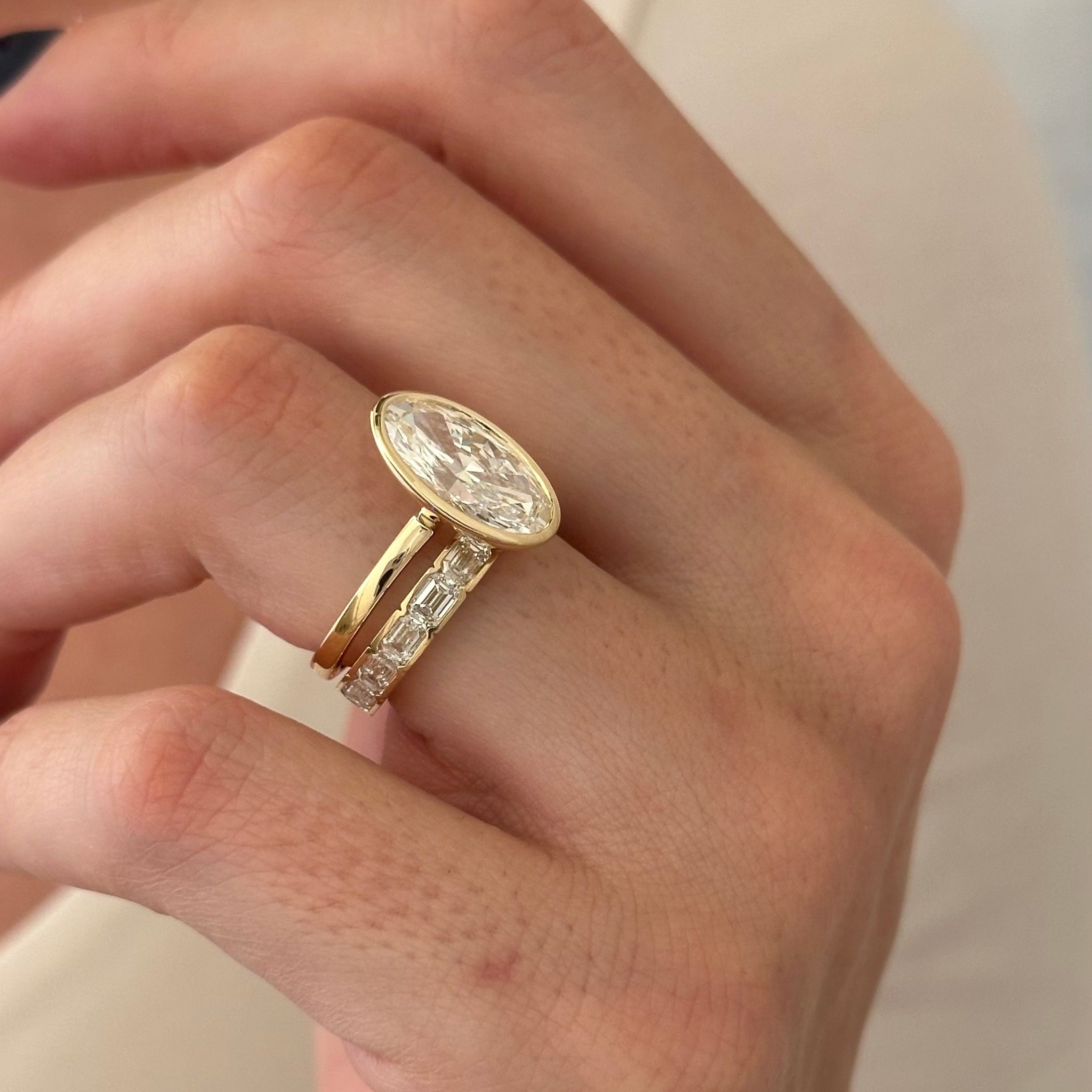 [C_SIZE] [C_Shape] [Style] Lab Grown Diamond Bridal Ring Set