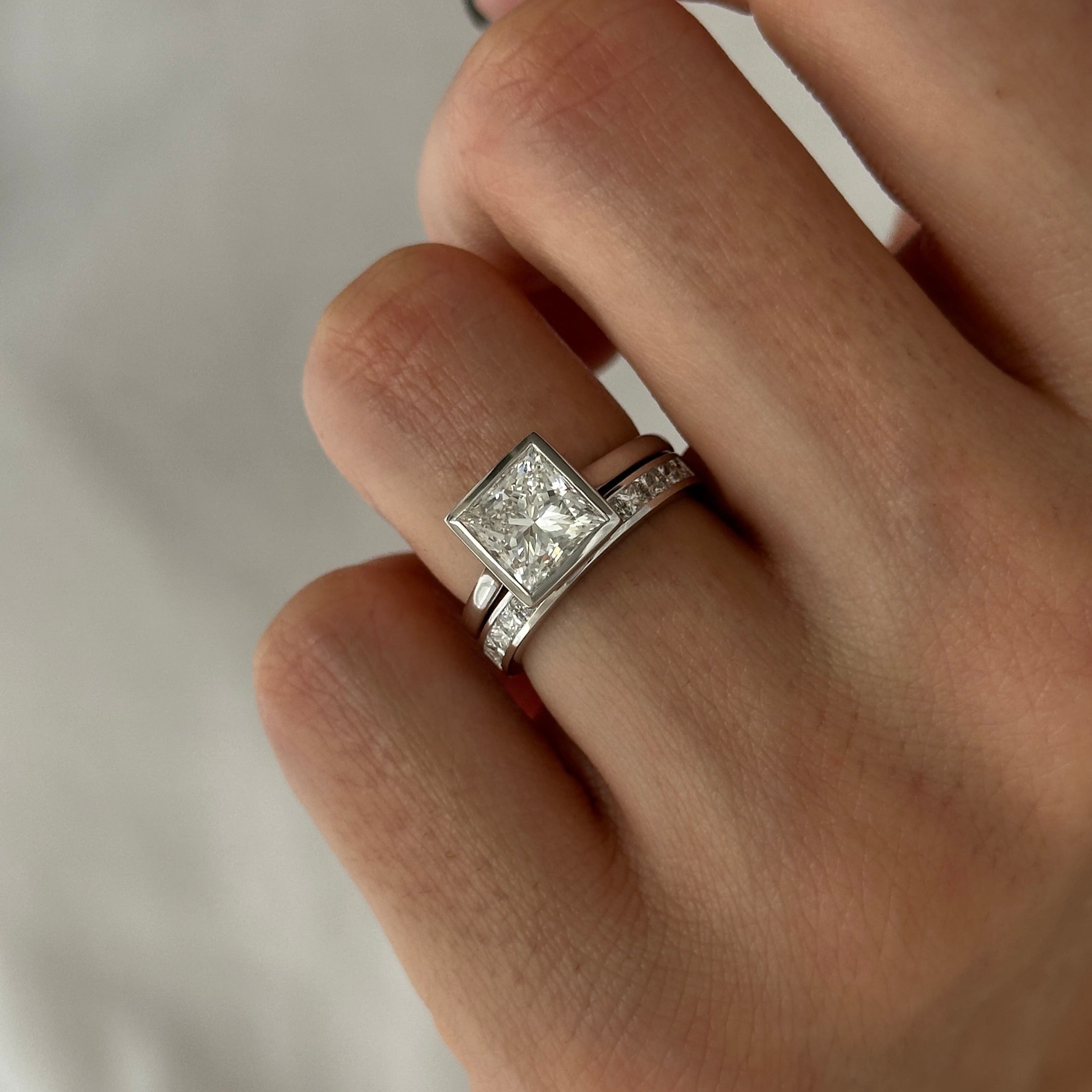[C_SIZE] [C_Shape] [Style] Lab Grown Diamond Bridal Ring Set