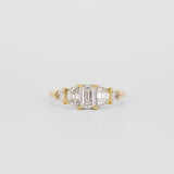Emerald Lab Grown Diamond Cluster Engagement Ring