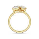 2.54 CT Radiant & Pear Toi et Moi Lab Grown Diamond Engagement Ring