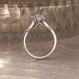 Radiant Lab Grown Diamond Unique Style Engagement Ring