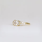 Oval Lab Grown Diamond Cluster Engagement Ring