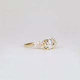 Oval Lab Grown Diamond Cluster Engagement Ring