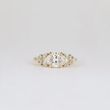 Oval Lab Grown Diamond Cluster Engagement Ring