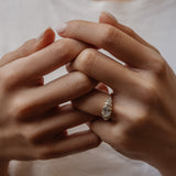 Oval Lab Grown Diamond Cluster Engagement Ring