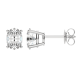 0.50 CT-2.0 CT Oval Solitaire Lab Grown Diamond Earrings