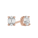 0.50 CT-2.0 CT Oval Solitaire Lab Grown Diamond Earrings