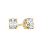 0.50 CT-2.0 CT Oval Solitaire Lab Grown Diamond Earrings