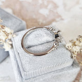 Oval Cluster Lab Grown Diamond Engagement Ring