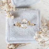 Oval Art Deco Lab Grown Diamond Engagement Ring