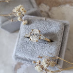 1.50 CT Oval Three Stones Lab Grown Diamond Engagement Ring