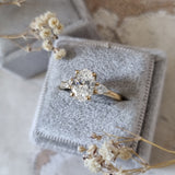 1.50 CT Oval Three Stones Lab Grown Diamond Engagement Ring