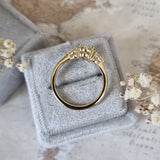 1.50 CT Oval Three Stones Lab Grown Diamond Engagement Ring