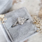 Oval Cluster Lab Grown Diamond Engagement Ring