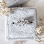 Oval Cluster Lab Grown Diamond Engagement Ring