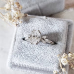 Oval Cluster Lab Grown Diamond Engagement Ring