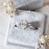 Oval Cluster Lab Grown Diamond Engagement Ring