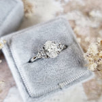 Oval Cluster Lab Grown Diamond Engagement Ring