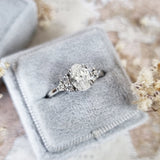 Oval Cluster Lab Grown Diamond Engagement Ring