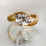 1.0 - 2.0 CT Oval Cut Lab Grown Diamond Solitaire Engagement Ring