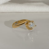 1.0 - 2.0 CT Oval Cut Lab Grown Diamond Solitaire Engagement Ring