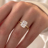 2.5 CT Solitiare Radiant Lab Grown Diamond Engagement Ring