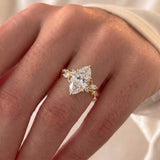 3 CT Vintage Marquise Lab Grown Diamond Engagement Ring