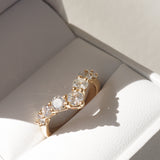 1.10 TCW Round Curved Moissanite Wedding Band