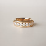 2.20 TCW Round Channel Setting Moissanite Wedding Band
