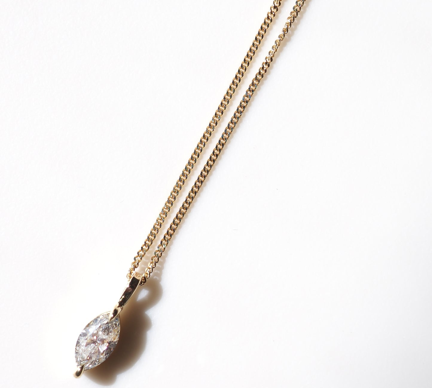 0.5 CT Marquise Cut Solitaire Moissanite Necklace