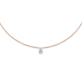 0.30 CT Pear Solitaire Lab Grown Diamond Necklace