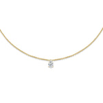 0.30 CT Pear Solitaire Lab Grown Diamond Necklace
